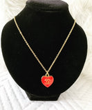 The Heart Of Gold Button Necklace